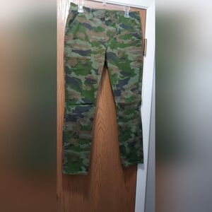 J. Crew Green and Brown Camouflage Pants